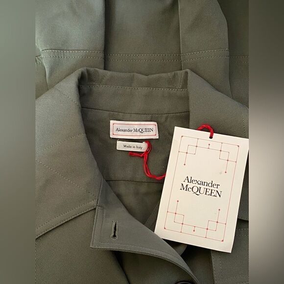 Alexander McQueen peplum-hem belted jacket size 42/us size 8 - Picture 9 of 11